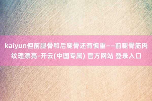 kaiyun但前腿骨和后腿骨还有慎重——前腿骨筋肉纹理漂亮-开云(中国专属) 官方网站 登录入口